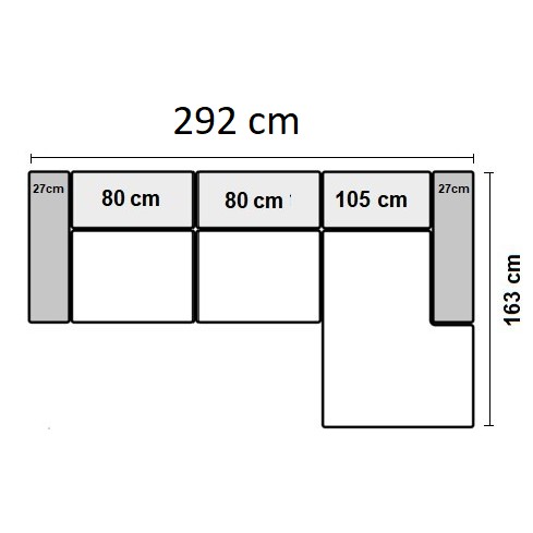 292cm Højrevendt