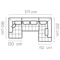 Venstrevendt MAGNETIC U-sofa