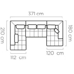 Højrevendt MAGNETIC U-sofa