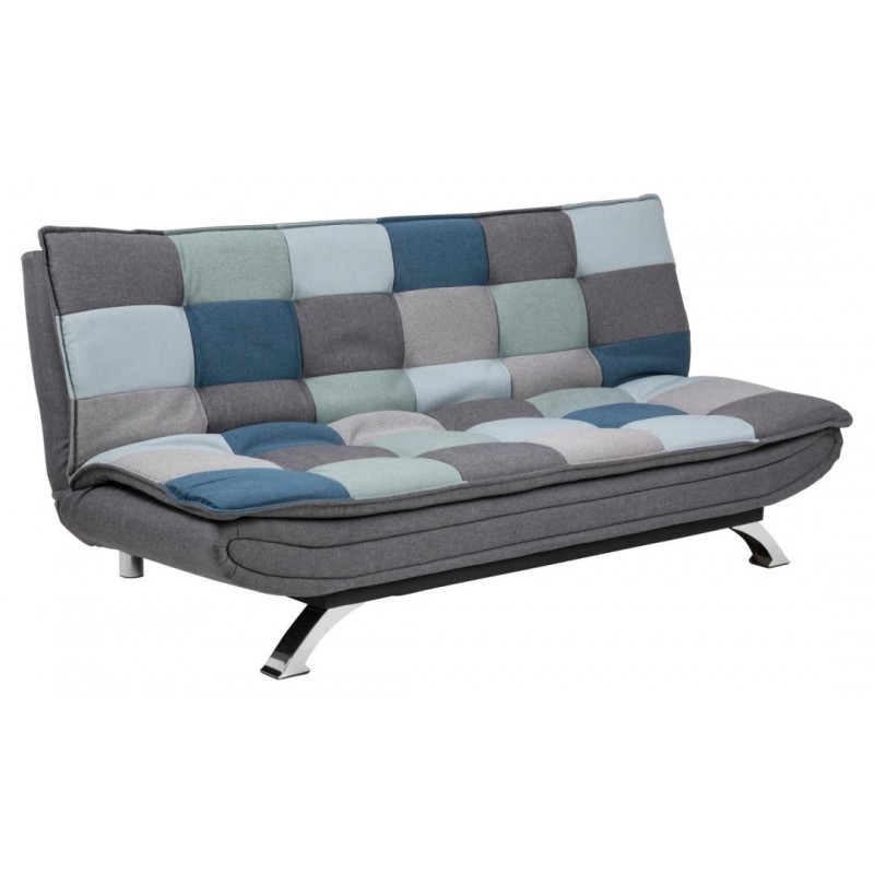 Sovesofa Signature Jessara patchwork laparbejde grå Sawana H91xB196xD98 cm