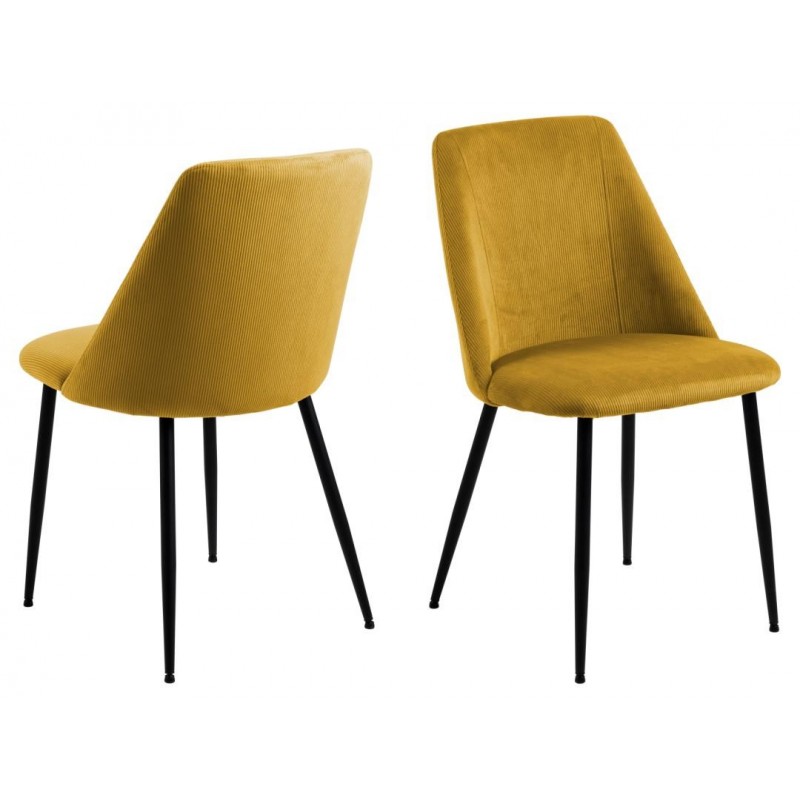 Ines spisebordsstol orange stof billede