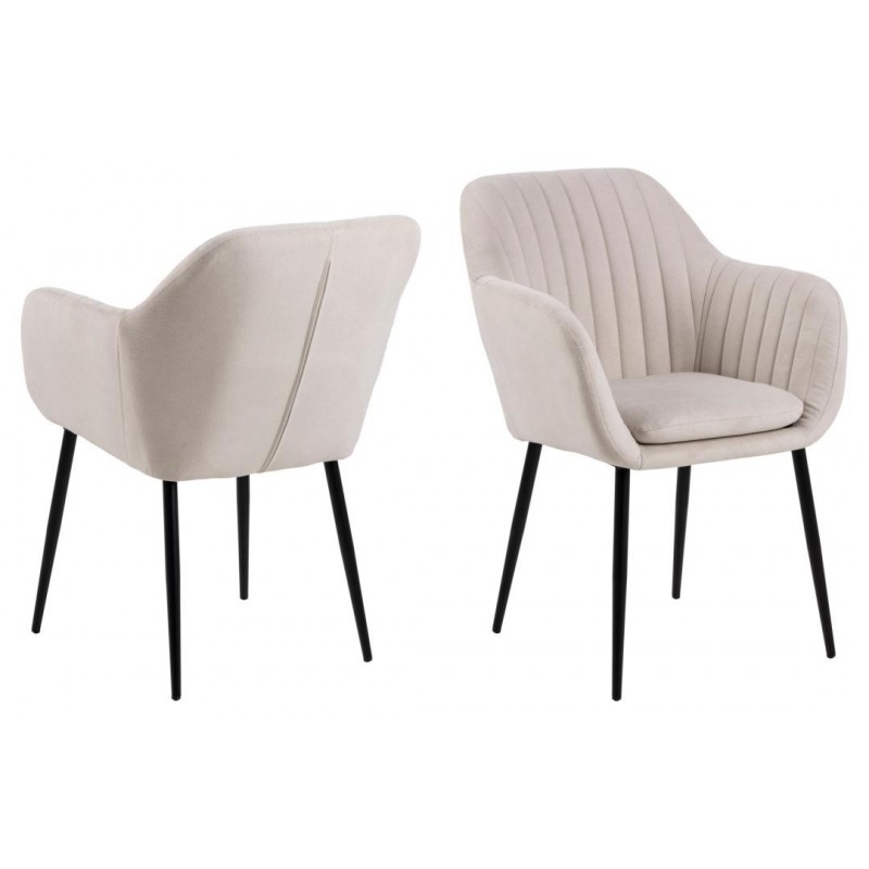 Emilia spisebordsstol med armlæn Enjoy Sand billede