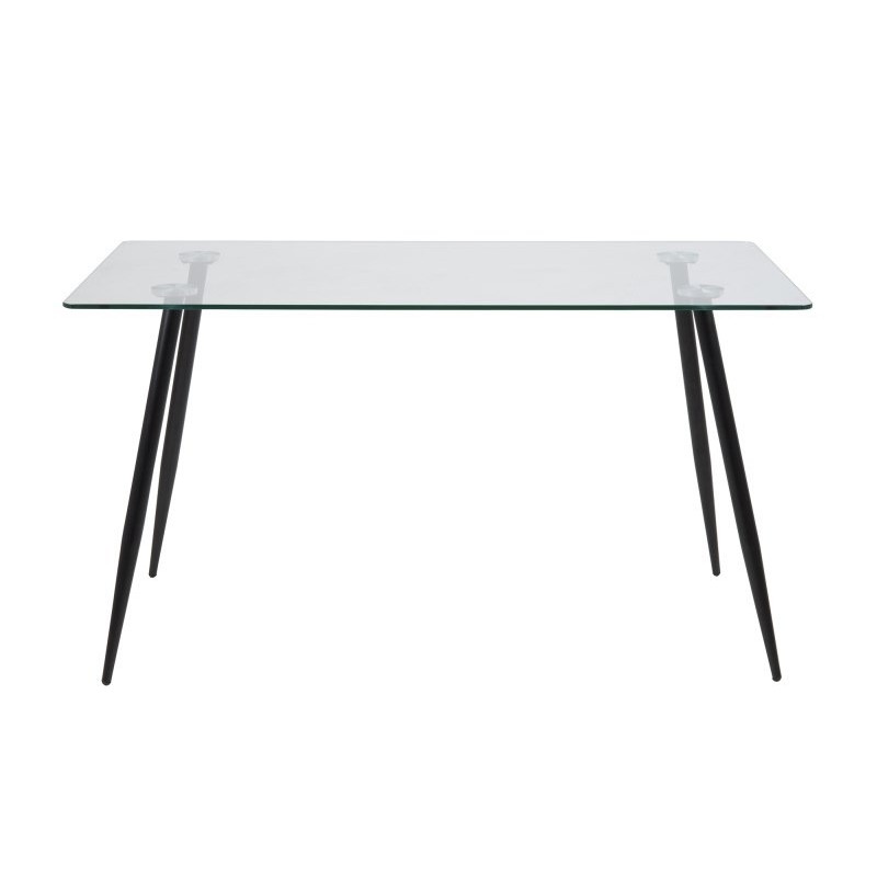 Wilma spisebord 140x80 cm - Glas/Sort billede