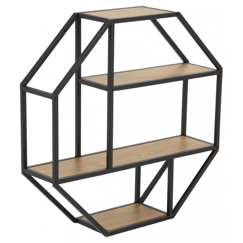 Seaford væghylde naturlig MDF 77 cm billede