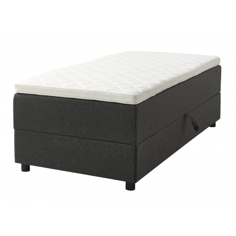 Børkop 7-Zonet 90x200 cm Boksmadras seng med opbevaring Mørkegrå