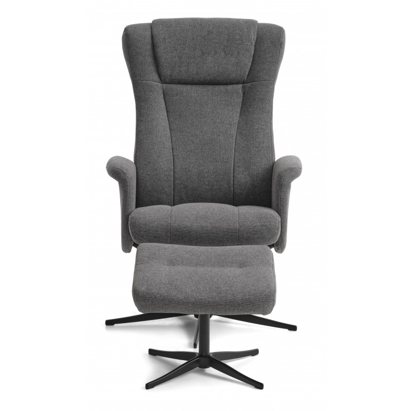 LIAM lænestol inklusiv skammel Austin Anthracite