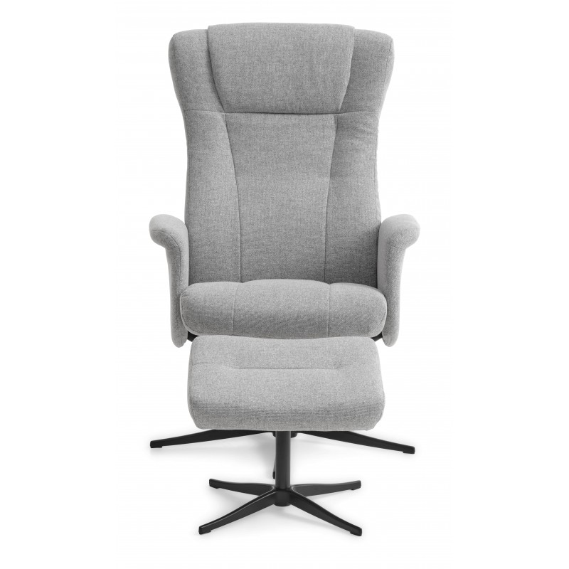 LIAM lænestol inklusiv skammel Austin Lysegrå