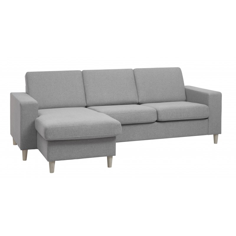 Thomas vendbar chaiselongsofa Lysegrå