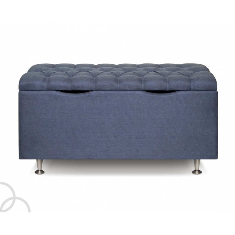 HARLEM SENGEKISTE / PUF MED OPBEVARING BLÅ