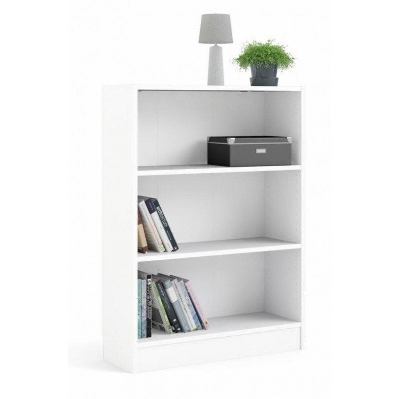 TVILUM Basic bogkasse - hvid, m. 2 hylder(H:107,2cm x79cm x 26,72cm)