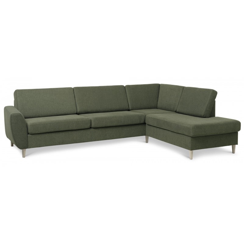 Thomas Højrevendt hjørnesofa med pufafslutning - Winther moos Grøn