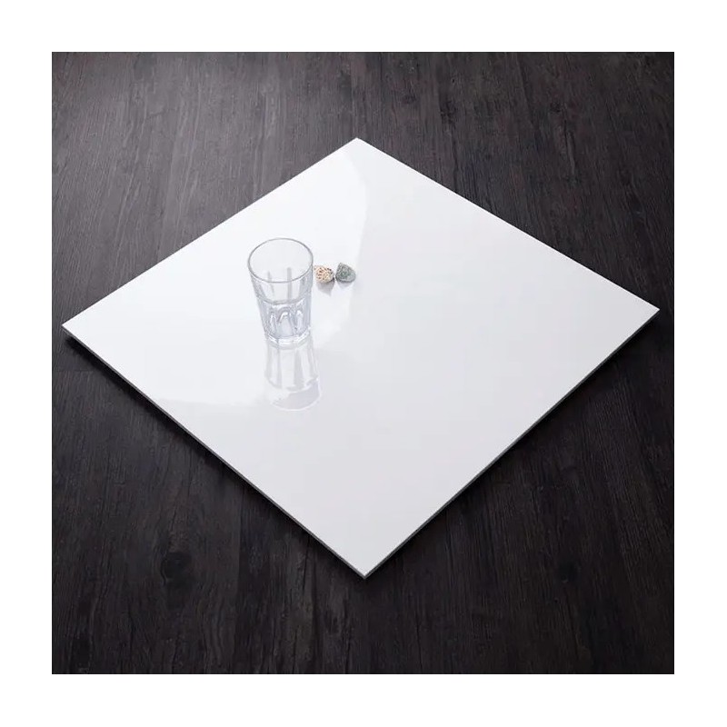 Messe og Udstillings gulv 100x100 cm - Hvid Højglans inklusiv underlag og Alu lister