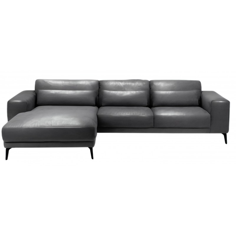 Hjort Knudsen Samsø læder Chaiselong Venstrevendt