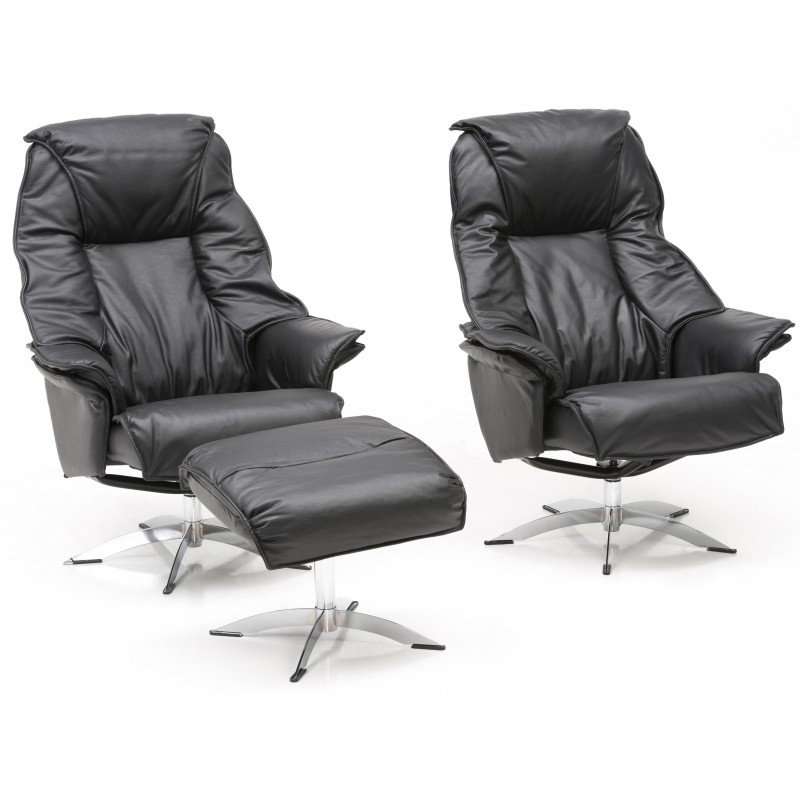 2 x Hjort Knudsen Aars Lænestol i ægte semianilinlæder