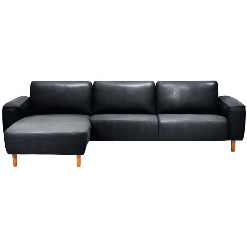 Hjort Knudsen Brøndby Chaiselongsofa - Semianilin læder - Venstrevendt