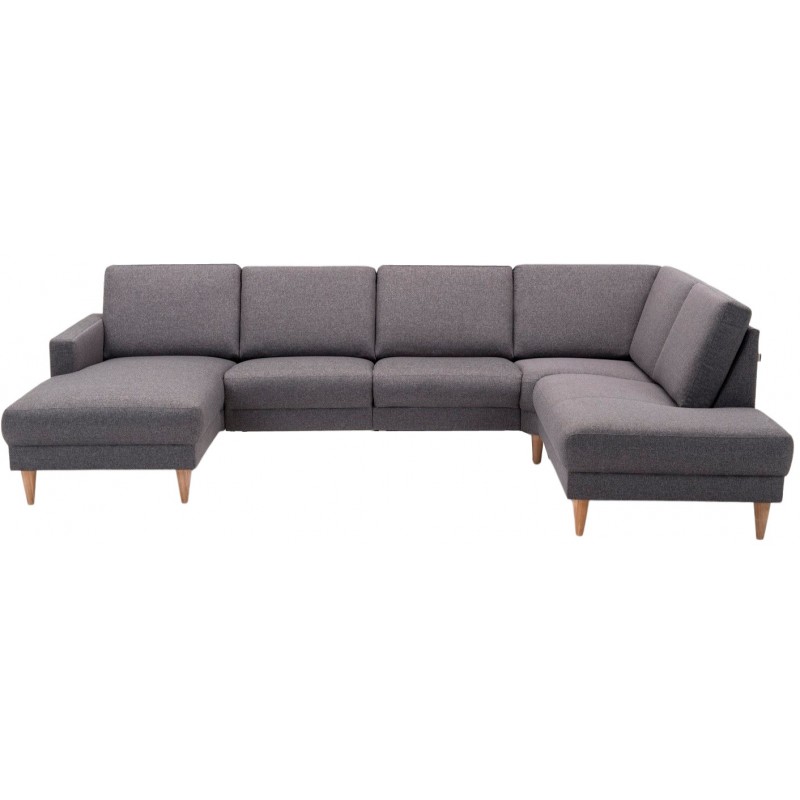 Hjort Knudsen Hvidovre U-sofa Grå stof venstrevendt