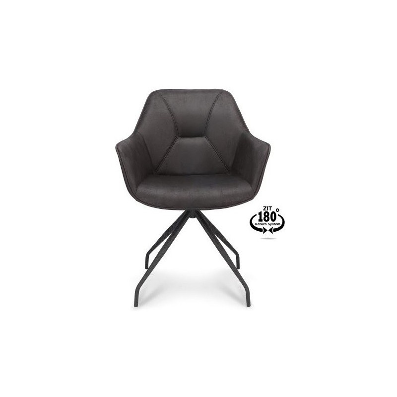 Nour - Spisebordsstol - Sort Micro læder