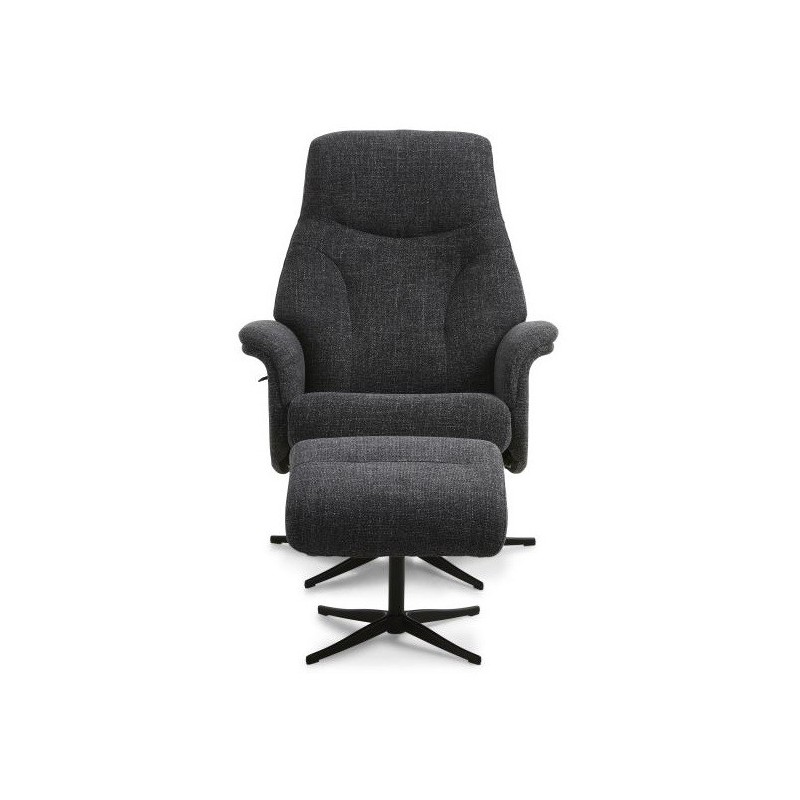 Storm lænestol med skammel - Antracit