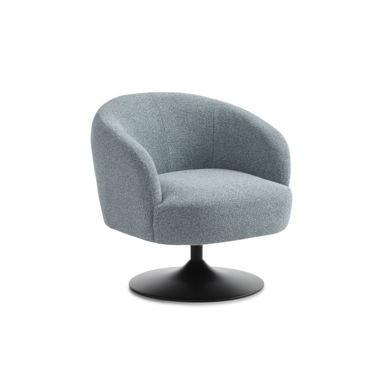 Conrad loungestol EGG BLUE Vista stof med Trompet ben