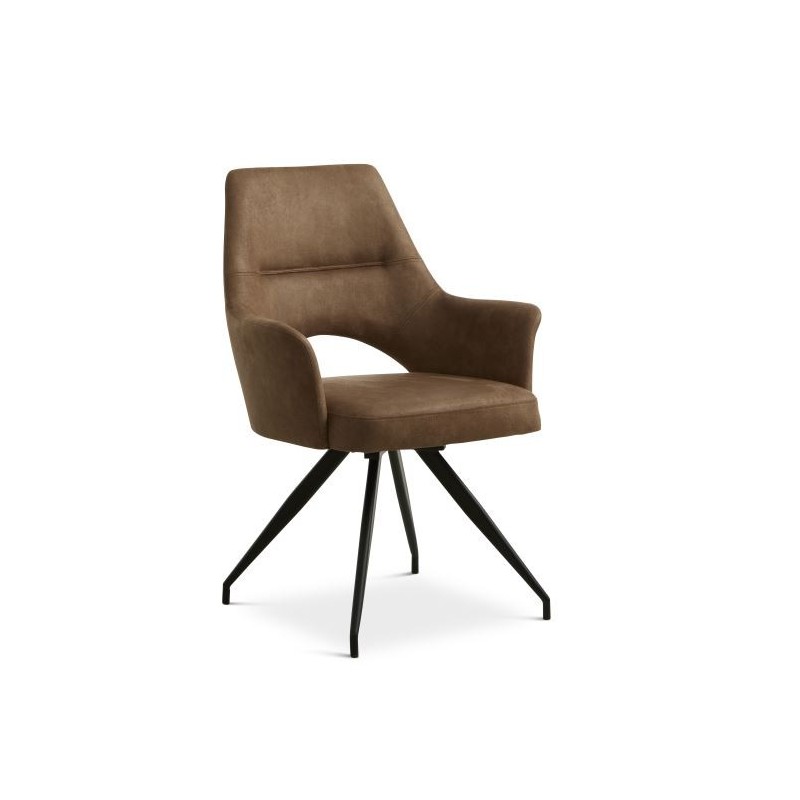 Aya spisebordsstol - Almond Bull microfiber læder