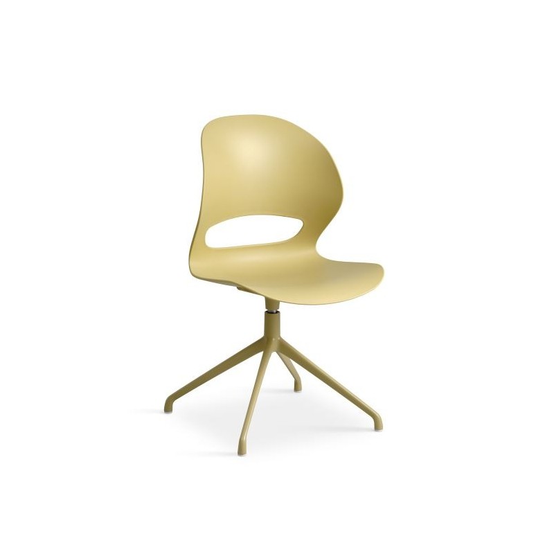 Linea Mustard Spisebordsstol med Mustard drejestel
