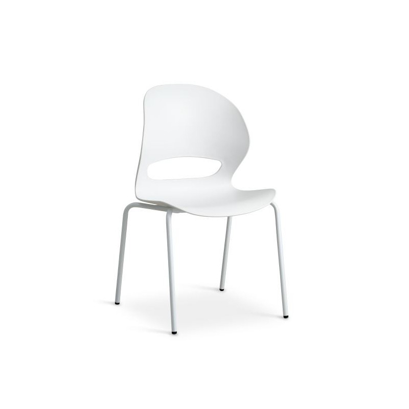 Linea Hvid Spisebordsstol med Hvid Frame stel