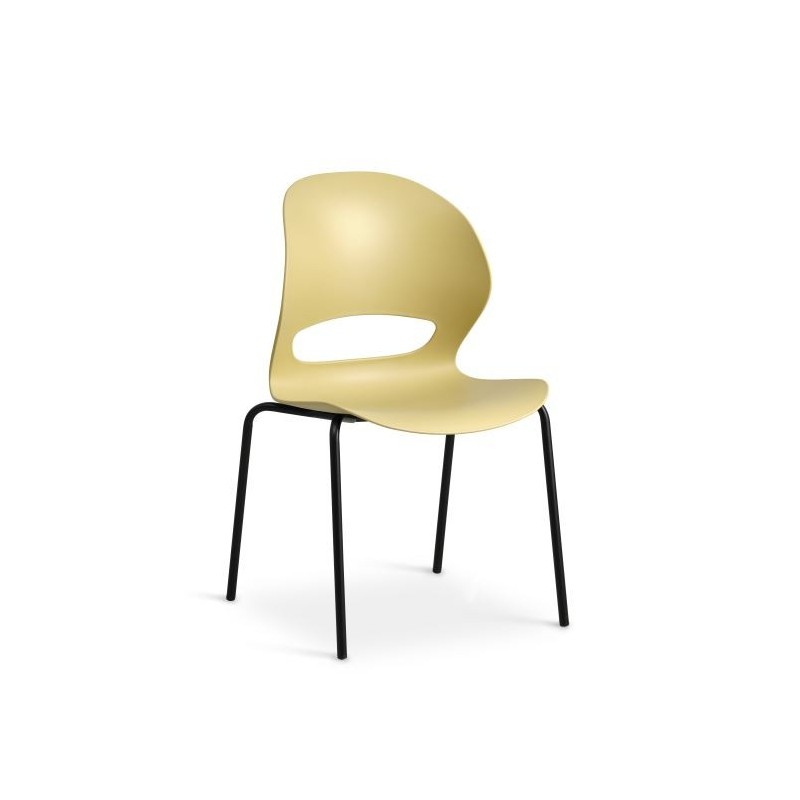 Linea Hvid Spisebordsstol med Hvid Frame stel