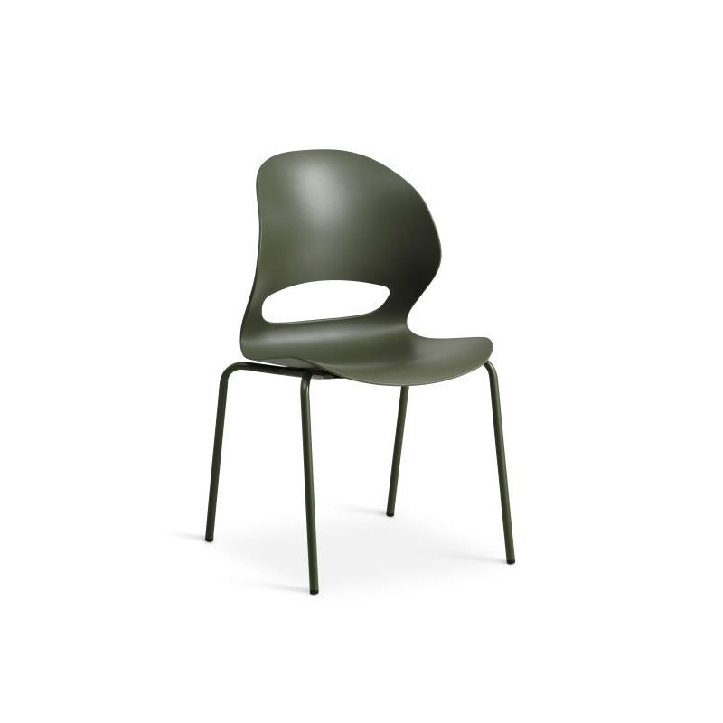 Linea Olivengrøn Spisebordsstol med Olivengrøn Frame stel