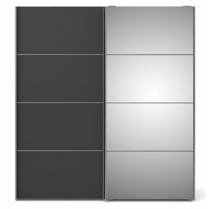 Palermo klædeskab 182 cm - Hvid,Grå billede