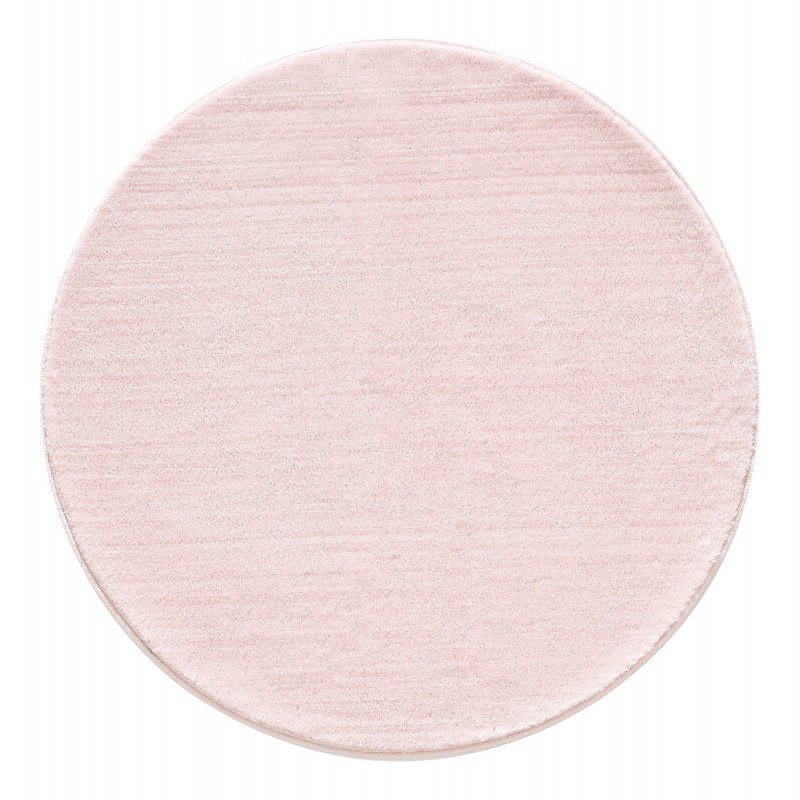 Catwalk Rund Vaskbart tæppe Ensfarvet - Rosa - 80x80 (Rund)