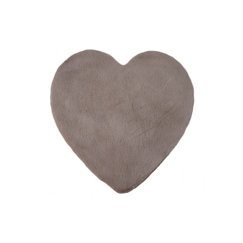 Caty Børnetæppe Hjerte - Beige - 90x90 billede