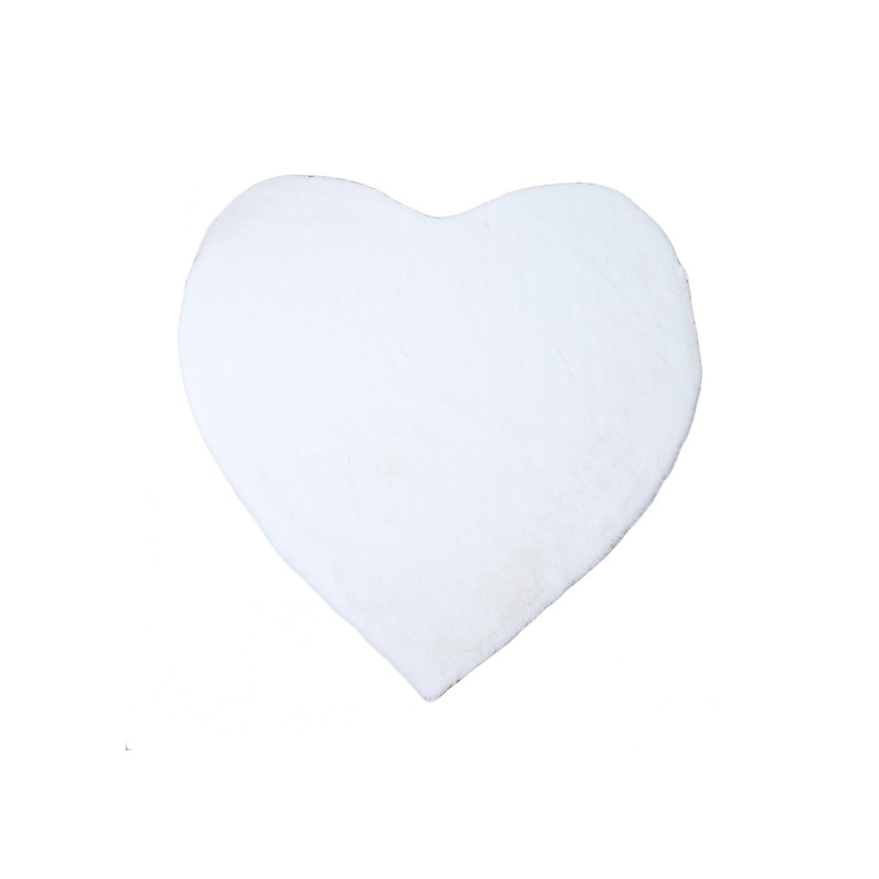 Caty Børnetæppe Hjerte - Hvid - 90x90 billede