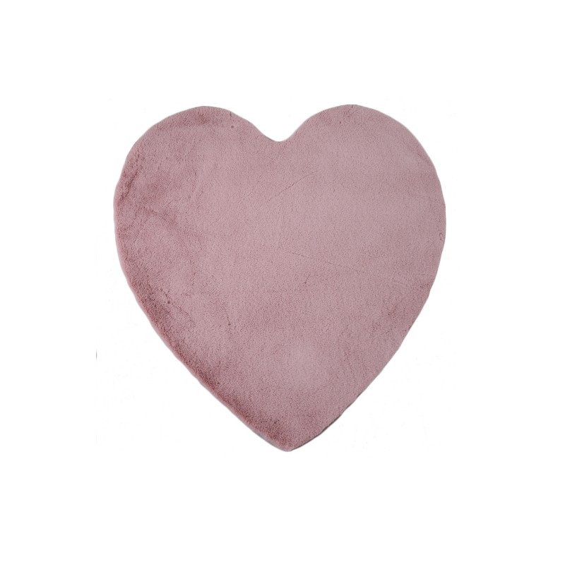 Caty Børnetæppe Hjerte - Rosa - 90x90 billede