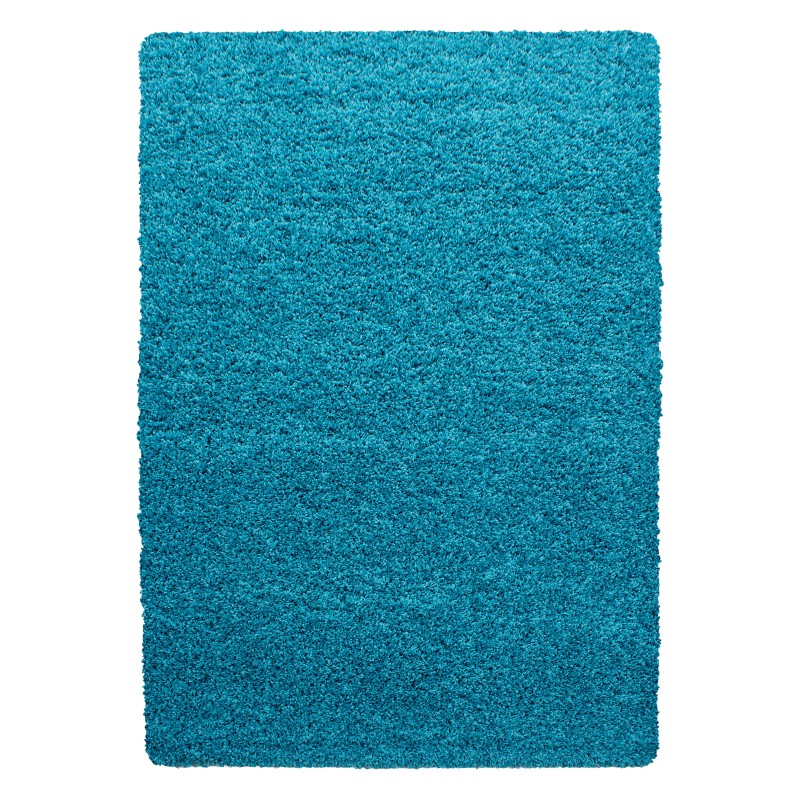 Dream Shaggy Tæppeløber Ensfarvet - Turkis - 60x110 (Løber)