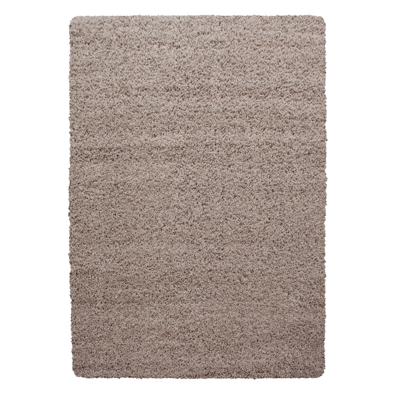 Dream Shaggy tæppe Ensfarvet - Beige - 120x170 billede