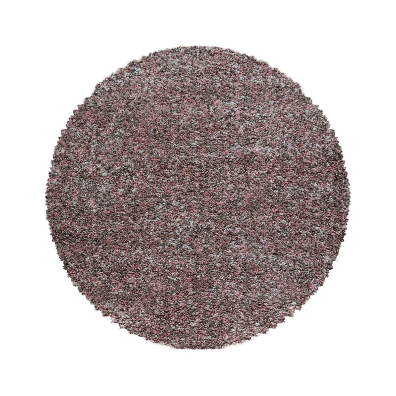 Enjoy Rund Shaggy tæppe Plettet - Rosa - 120x120 (Rund) billede