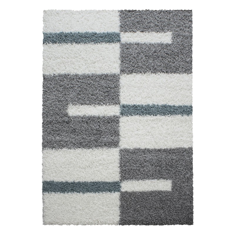 Gala Shaggy tæppe Ternet - Turkis - 280x370