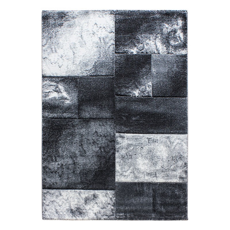 Hawaii Kortluvet Tæppeløber Ternet - Grå - 80x300 (Løber)