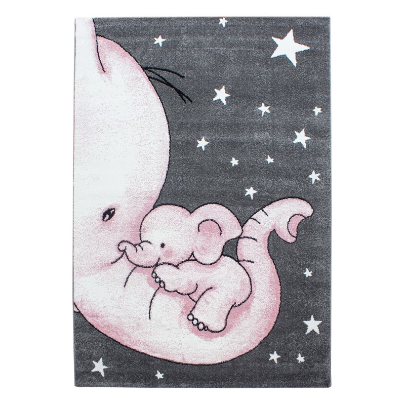 Kids Børnetæppe Elefant - Pink - 200x290