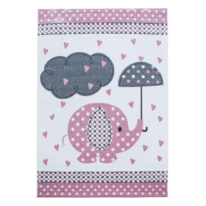 Kids Børnetæppe Elefant - Pink - 200x290 billede