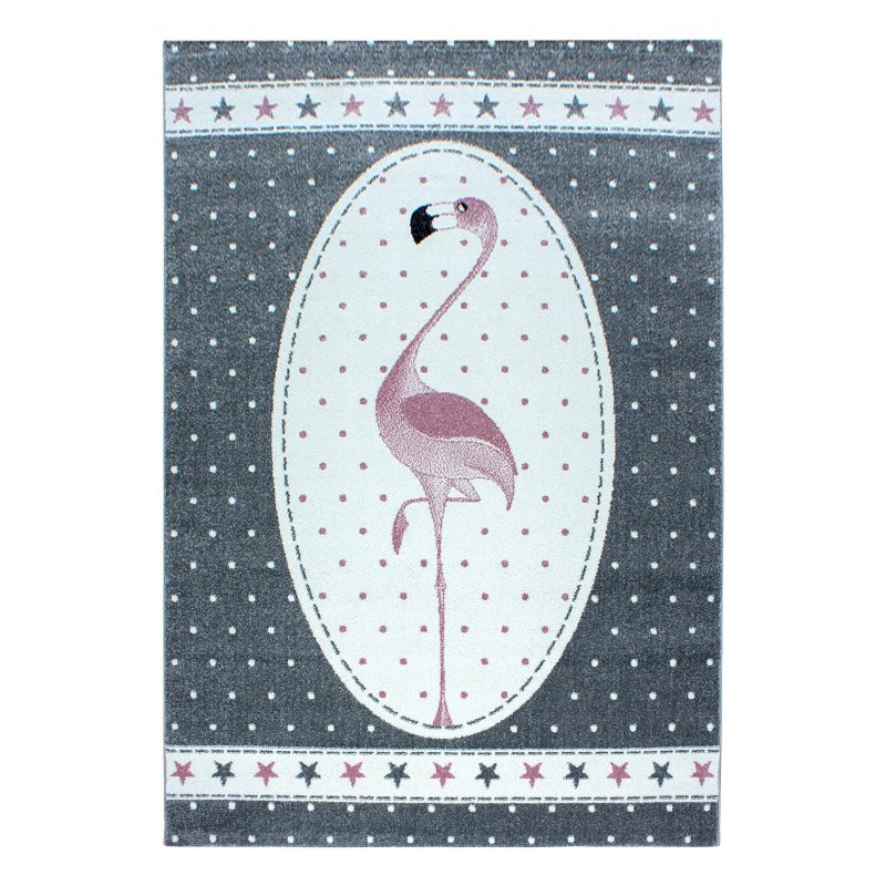 Kids Børne Tæppeløber Flamingo Design - Pink - 80x150 (Løber)