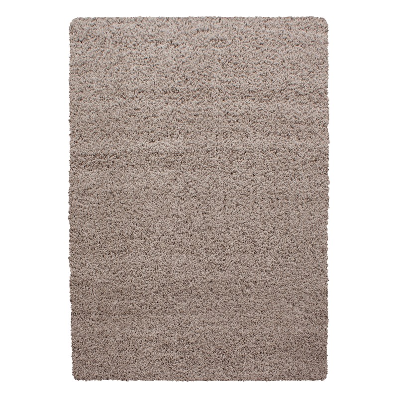 Life Shaggy tæppe Ensfarvet - Beige - 140x200