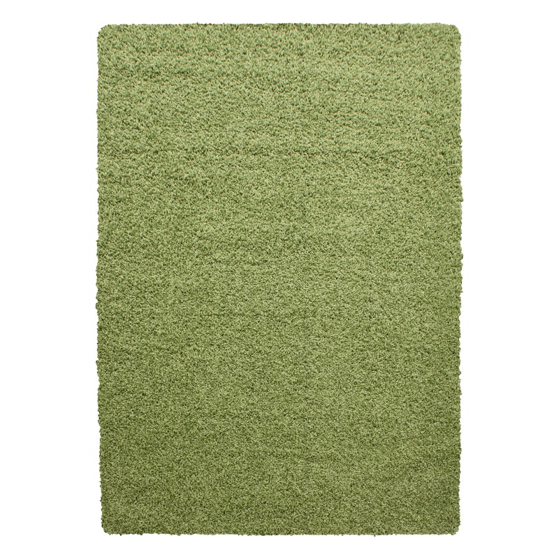 Life Shaggy tæppe Ensfarvet - Grøn - 240x340