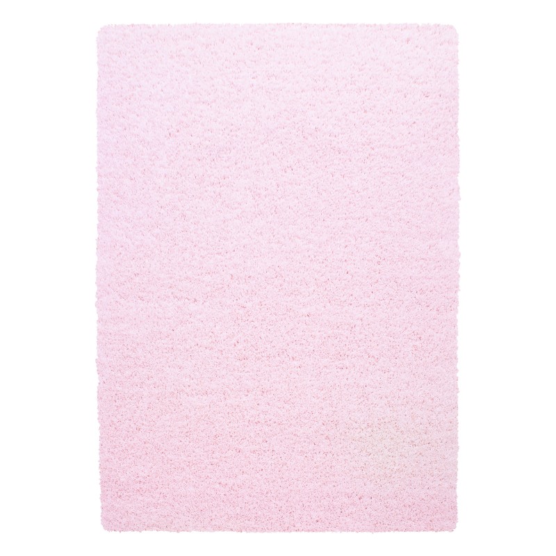 Life Shaggy tæppe Ensfarvet - Pink - 120x170