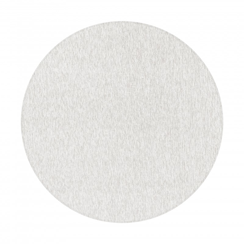Nizza Rund Kortluvet tæppe Ensfarvet - Creme - 120x120 (Rund)