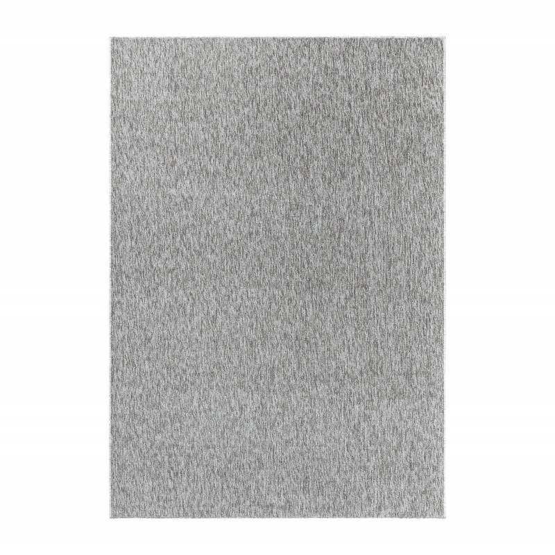 Nizza Kortluvet tæppe Ensfarvet - Lysegrå - 240x340