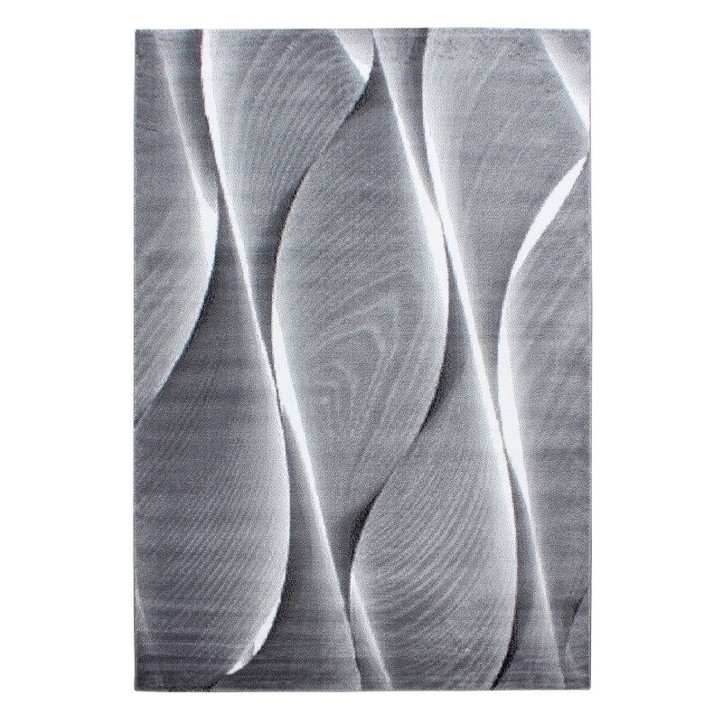 PARMA Ombre sort rektangulært kortluvet tæppe - 280 x 370 cm