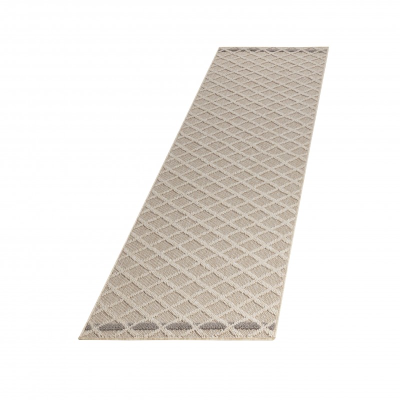 Patara Udendørs Tæppeløber Rhombus - Beige - 80x150 (Løber) billede