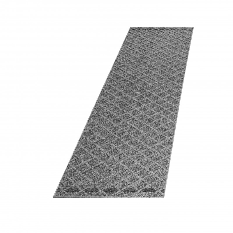 Patara Udendørs Tæppeløber Rhombus - Grå - 80x150 (Løber) billede