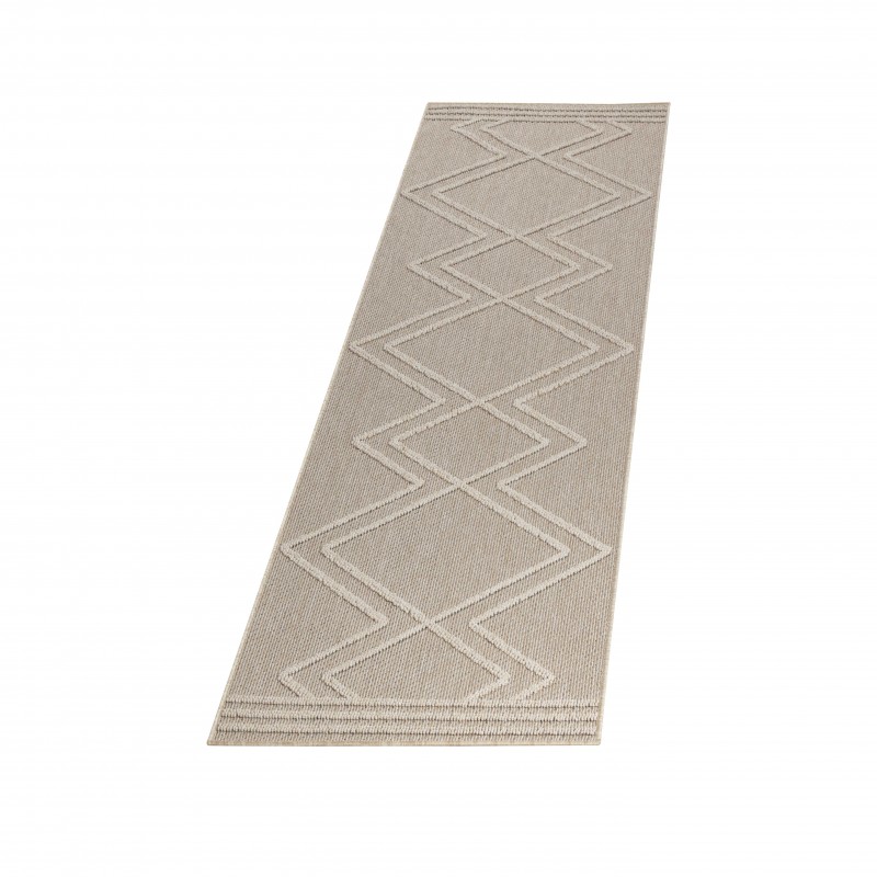 Patara Udendørs Tæppeløber Boho - Beige - 80x250 (Løber) billede